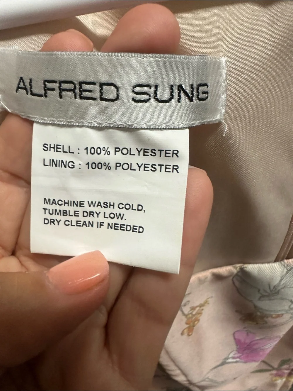 ALFRED SUNG Blush Pink Floral Strap Maxi Dress - Picture 4 of 5
